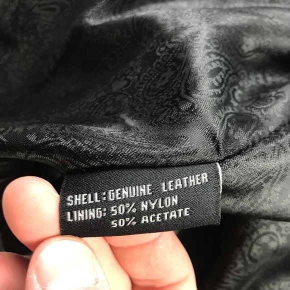 GUESS Womens Leather Jacket Black Zip Up S - Picture 5 of 6